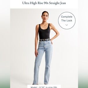 Abercrombie 90s straight ultra high rise Jean